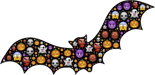 Chauve-souris d’Halloween colorée