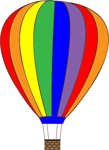 Färgade luftballong