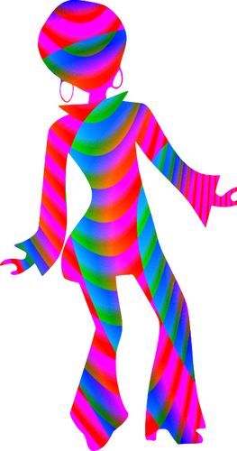 Disco meisje silhouet
