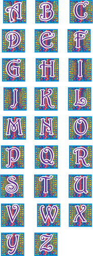 Lettres de l’alphabet en majuscules