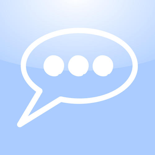 Mac gesprek pictogram vector illustraties