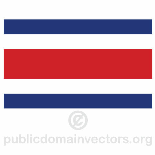 Векторный флаг Коста-Рики