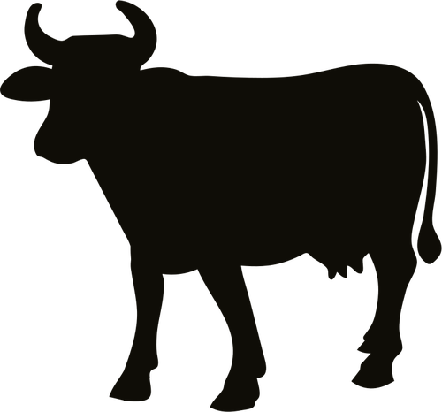 Image de silhouette de vache