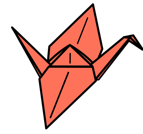 Origami-Kranich-Vektor-Bild