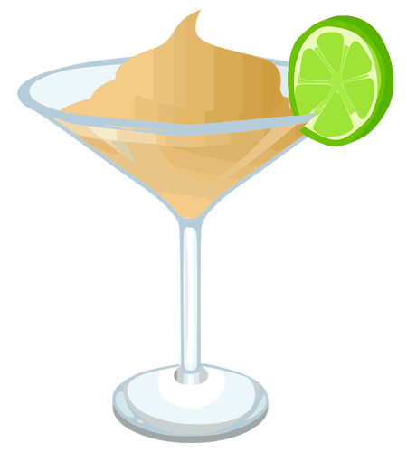 Martini med lime skive vektorgrafikk