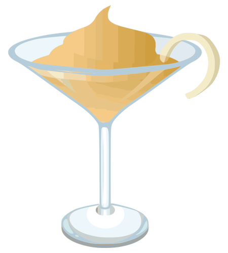 Martini con gráficos vectoriales de decoración