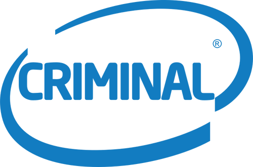 Logotipo azul criminal