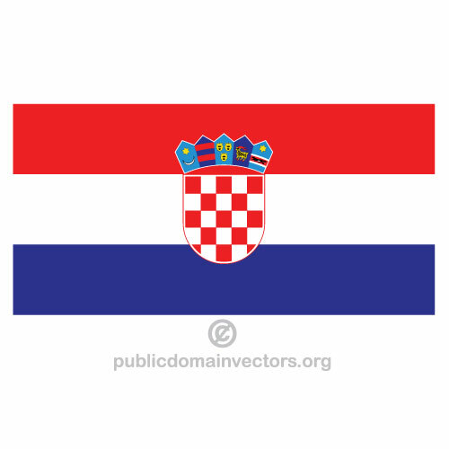 Bandiera croata vettoriale