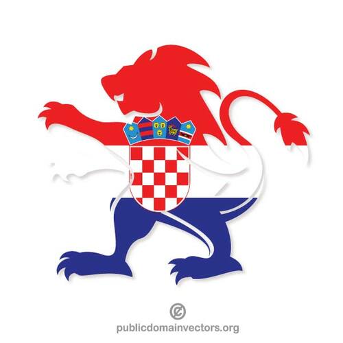 クロアチア国旗オーバル