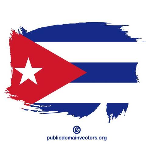 Окрашенные флаг Кубы