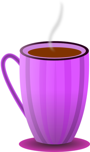 Purple tea mug vector clip art