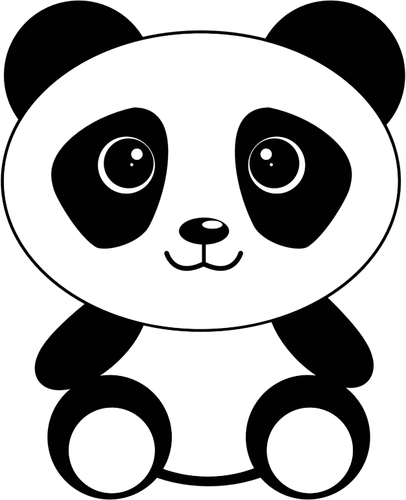 Dibujos animados de dibujo de panda