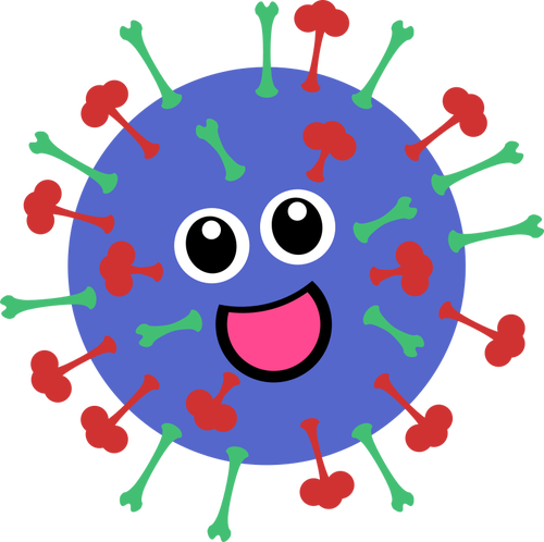 Roztomilý virus ilustrace