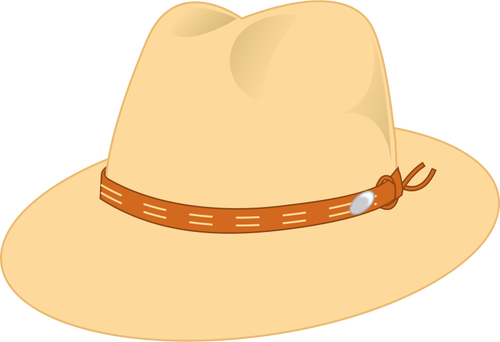 Vector de sombrero estilo Panamá dibujo
