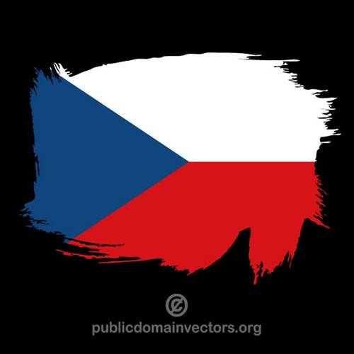 Pintada bandera de República Checa