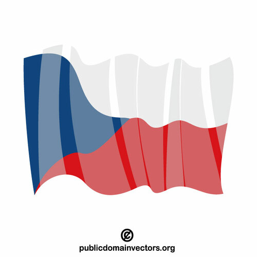 Tjeckiens nationella flagga