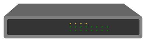 8-port Switch de escritorio metálico con 4 puertos PoE router inalámbrico vector dibujo