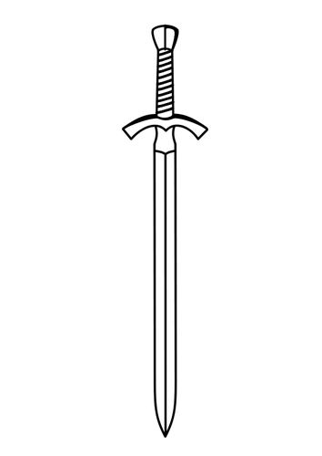 Tveeggat svärd vektorbild