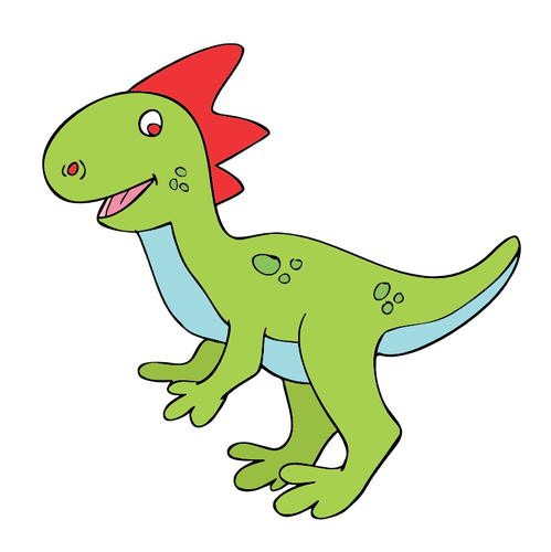 Sorridente immagine vettoriale dinosauro