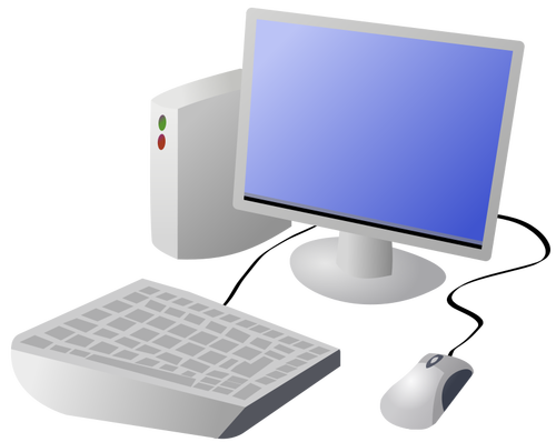 Imagem de vetor de computador desktop dos desenhos animados