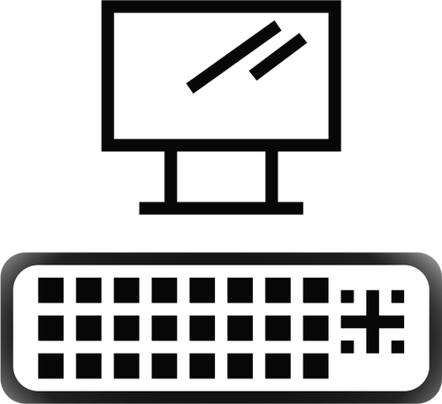 DVI Puerto icono vector de la imagen