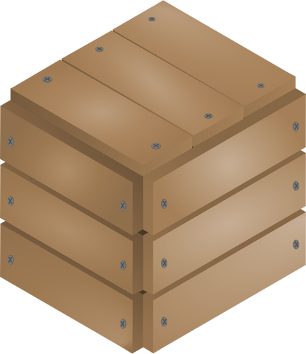 Векторная графика заколочены деревянный ящик