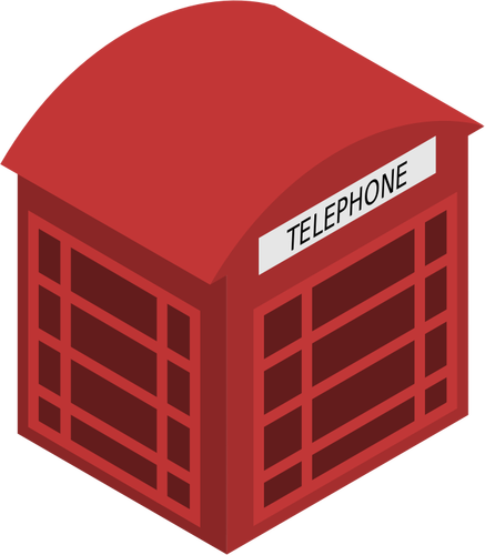 Grafika wektorowa z phonebox czerwony