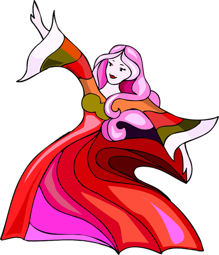 Rosa hår dansare