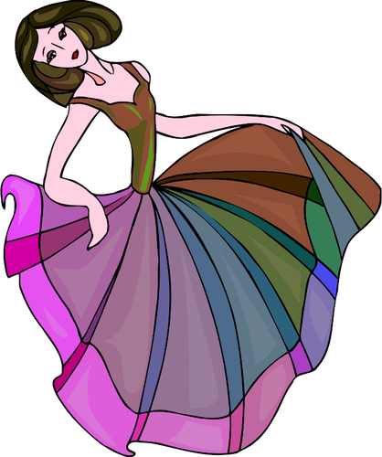 Colorful happy danseuse