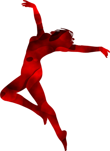 Tanzende silhouette