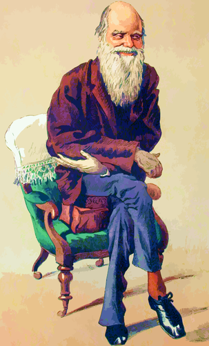 Charles Darwin wektor rysunek