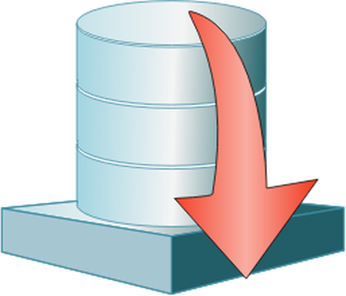 Database platform down vector image