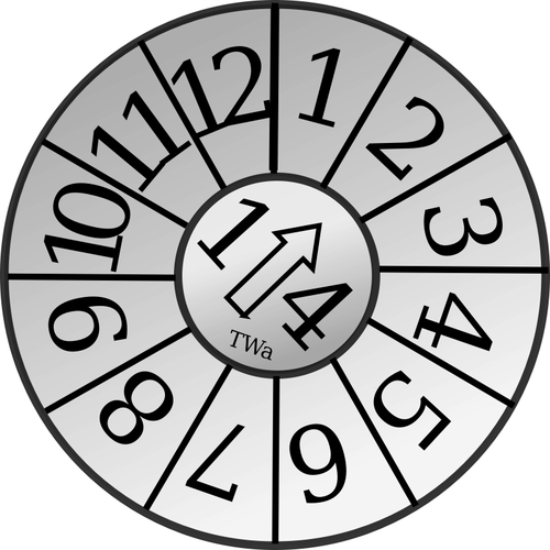 Vektor Zeichnung der Runde Herstellung Datum-Stempel
