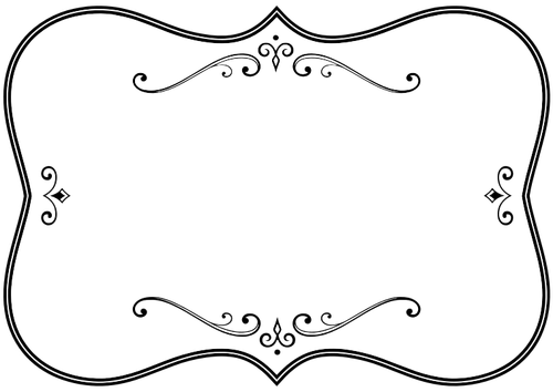 Black And white flourish frame