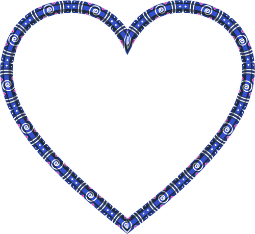 Голубое сердце-украшение