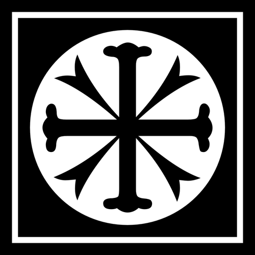Dekorative Quadrat mit Kreuz