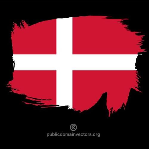 Pintada bandera de Dinamarca