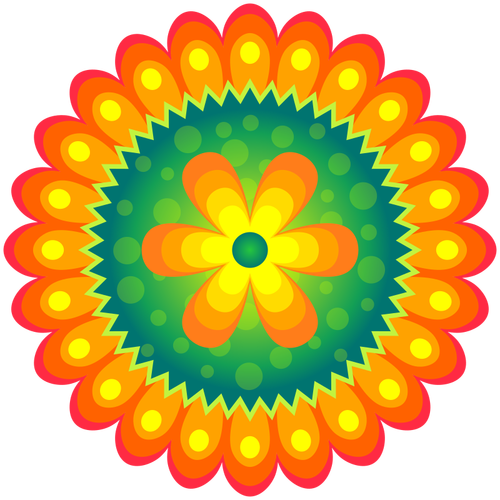 Orange dekorativ blomma