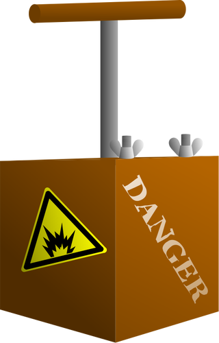 茶色の雷管ボックスのベクトル画像