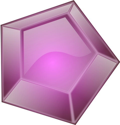 Multi povrchu fialový kosočtverec Vektor Klipart