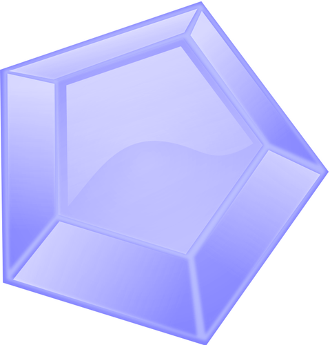 Hexagonal blue diamond vector image