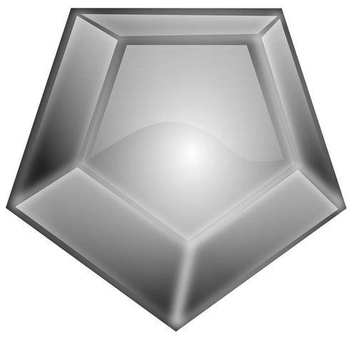 Sechs Seiten glänzend grau Diamant-Vektor-illustration