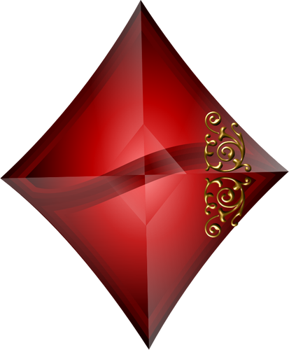 Diamant-Karte Schild mit abstrakten Welle-Linien-Vektor-illustration