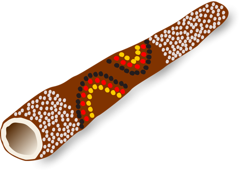 Didgeridoo instrumentti vektori kuva