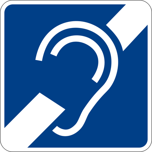 صورة متجهة لعلامة ضعف السمع