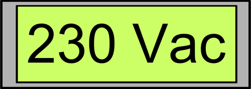 Tampilan digital "230 Vac" vektor gambar