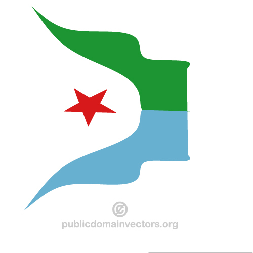 Bandeira ondulada do Djibouti