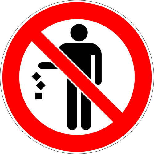 Do not litter sign vector graphics