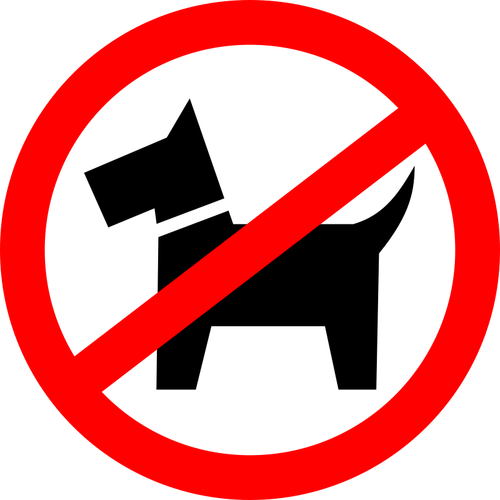 Hund promenader är förbjudet