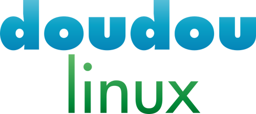 Doudou Linux konkurransen logoen vektor image